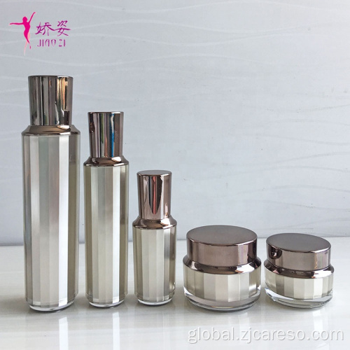 Cosmetic Bottles And Jars Diamond Bottle Sets Lotion Bottles and Cream Jar Factory